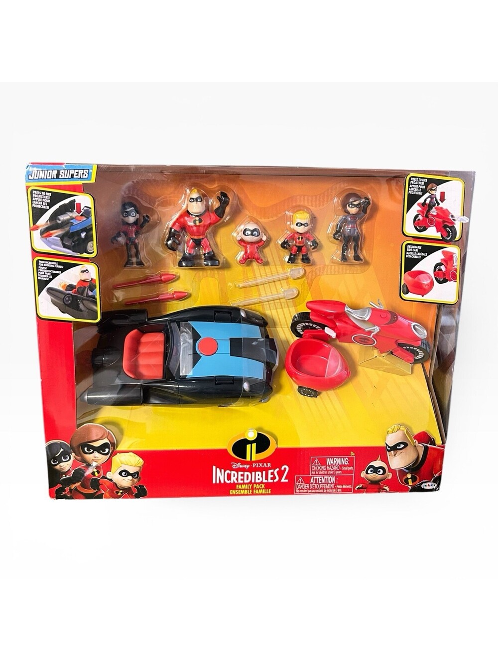 The Incredibles 2 Junior Super 8 Pack Action Figure Set Jakks Pacific Disney
